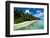 Paradise White Sand Beach in Turquoise Water on Ant Atoll, Pohnpei, Micronesia, Pacific-Michael Runkel-Framed Photographic Print