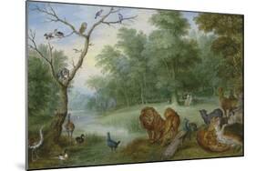 Paradise With The Fall Of Adam And Eve-Pieter Brueghel the Younger-Mounted Giclee Print