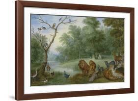 Paradise With The Fall Of Adam And Eve-Pieter Brueghel the Younger-Framed Giclee Print