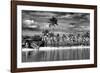 Paradisiacal Beach overlooking Downtown Miami - Florida-Philippe Hugonnard-Framed Photographic Print