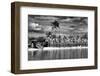 Paradisiacal Beach overlooking Downtown Miami - Florida-Philippe Hugonnard-Framed Photographic Print