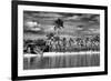 Paradisiacal Beach overlooking Downtown Miami - Florida-Philippe Hugonnard-Framed Photographic Print