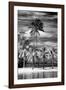 Paradisiacal Beach overlooking Downtown Miami - Florida-Philippe Hugonnard-Framed Photographic Print