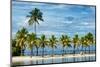 Paradisiacal Beach overlooking Downtown Miami - Florida-Philippe Hugonnard-Mounted Photographic Print