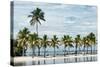 Paradisiacal Beach overlooking Downtown Miami - Florida-Philippe Hugonnard-Stretched Canvas