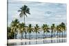 Paradisiacal Beach overlooking Downtown Miami - Florida-Philippe Hugonnard-Stretched Canvas