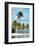 Paradisiacal Beach overlooking Downtown Miami - Florida-Philippe Hugonnard-Framed Photographic Print