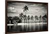 Paradisiacal Beach overlooking Downtown Miami - Florida-Philippe Hugonnard-Framed Photographic Print