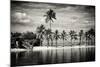 Paradisiacal Beach overlooking Downtown Miami - Florida-Philippe Hugonnard-Mounted Photographic Print