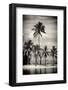 Paradisiacal Beach overlooking Downtown Miami - Florida-Philippe Hugonnard-Framed Photographic Print