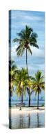 Paradisiacal Beach overlooking Downtown Miami - Florida-Philippe Hugonnard-Stretched Canvas