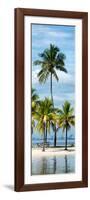 Paradisiacal Beach overlooking Downtown Miami - Florida-Philippe Hugonnard-Framed Photographic Print