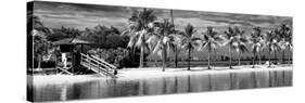 Paradisiacal Beach overlooking Downtown Miami - Florida-Philippe Hugonnard-Stretched Canvas