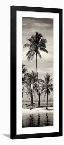 Paradisiacal Beach overlooking Downtown Miami - Florida-Philippe Hugonnard-Framed Photographic Print