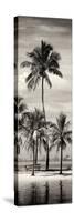 Paradisiacal Beach overlooking Downtown Miami - Florida-Philippe Hugonnard-Stretched Canvas