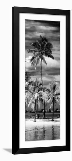 Paradisiacal Beach overlooking Downtown Miami - Florida-Philippe Hugonnard-Framed Photographic Print