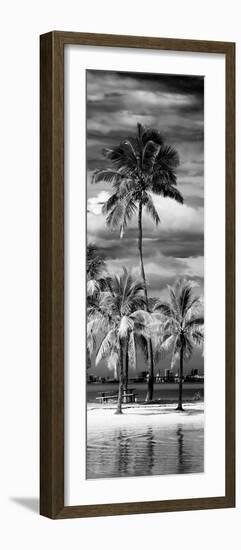 Paradisiacal Beach overlooking Downtown Miami - Florida-Philippe Hugonnard-Framed Photographic Print