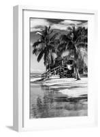 Paradisiacal Beach with a Life Guard Station - Miami - Florida-Philippe Hugonnard-Framed Photographic Print