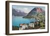 Paradiso, Lake Lugano, Switzerland-null-Framed Art Print