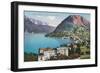 Paradiso, Lake Lugano, Switzerland-null-Framed Art Print