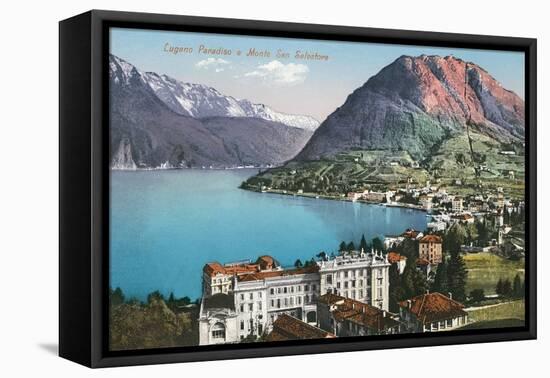 Paradiso, Lake Lugano, Switzerland-null-Framed Stretched Canvas