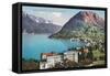 Paradiso, Lake Lugano, Switzerland-null-Framed Stretched Canvas