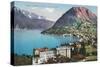 Paradiso, Lake Lugano, Switzerland-null-Stretched Canvas