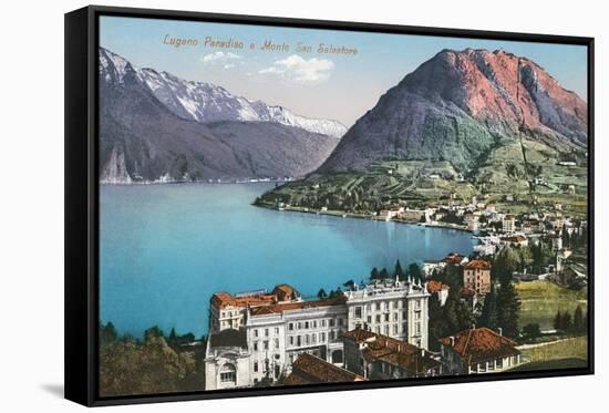 Paradiso, Lake Lugano, Switzerland-null-Framed Stretched Canvas