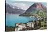 Paradiso, Lake Lugano, Switzerland-null-Stretched Canvas