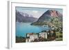 Paradiso, Lake Lugano, Switzerland-null-Framed Art Print