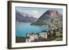 Paradiso, Lake Lugano, Switzerland-null-Framed Art Print