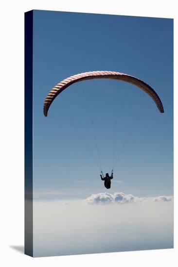 Paraglider Above the Clouds, Aviation, Paraglider, Paragliding, Paragliding-Frank Fleischmann-Stretched Canvas