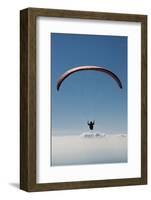 Paraglider Above the Clouds, Aviation, Paraglider, Paragliding, Paragliding-Frank Fleischmann-Framed Photographic Print