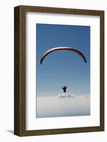 Paraglider Above the Clouds, Aviation, Paraglider, Paragliding, Paragliding-Frank Fleischmann-Framed Photographic Print