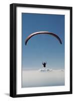 Paraglider Above the Clouds, Aviation, Paraglider, Paragliding, Paragliding-Frank Fleischmann-Framed Photographic Print