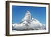 Paraglider Flying Near the Matterhorn, 4478M, Zermatt, Valais, Swiss Alps, Switzerland, Europe-Christian Kober-Framed Photographic Print