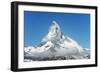 Paraglider Flying Near the Matterhorn, 4478M, Zermatt, Valais, Swiss Alps, Switzerland, Europe-Christian Kober-Framed Photographic Print