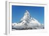 Paraglider Flying Near the Matterhorn, 4478M, Zermatt, Valais, Swiss Alps, Switzerland, Europe-Christian Kober-Framed Photographic Print