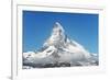 Paraglider Flying Near the Matterhorn, 4478M, Zermatt, Valais, Swiss Alps, Switzerland, Europe-Christian Kober-Framed Photographic Print