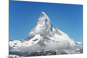 Paraglider Flying Near the Matterhorn, 4478M, Zermatt, Valais, Swiss Alps, Switzerland, Europe-Christian Kober-Mounted Photographic Print