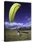 Paraglider Ready for Liftoff, USA-Michael Brown-Stretched Canvas