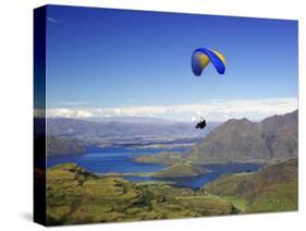 Paraglider, South Island, New Zealand-David Wall-Stretched Canvas