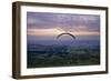 Paraglider takes off over Wales landscape-Charles Bowman-Framed Photographic Print