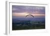 Paraglider takes off over Wales landscape-Charles Bowman-Framed Photographic Print