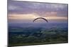 Paraglider takes off over Wales landscape-Charles Bowman-Mounted Photographic Print