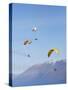 Paragliders Over Mountains, Queenstown, South Island, New Zealand-David Wall-Stretched Canvas