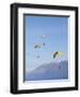 Paragliders Over Mountains, Queenstown, South Island, New Zealand-David Wall-Framed Photographic Print