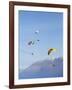 Paragliders Over Mountains, Queenstown, South Island, New Zealand-David Wall-Framed Photographic Print
