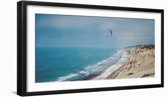 Paragliders over the Coast, La Jolla, San Diego, California, USA-null-Framed Photographic Print