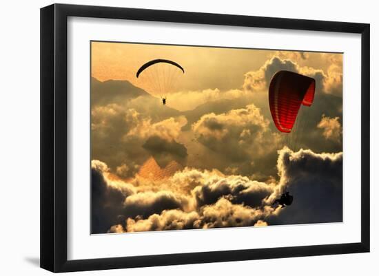 Paragliding 2-Yavuz Sariyildiz-Framed Art Print